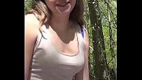 French teen POV sex in the woods